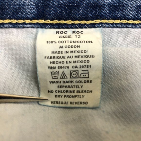 Vtg Y2K 00 Tommy Hilfiger Women's Roc Roc Jeans Sz 13 High Waist Cotton Med Wash - Picture 9 of 10